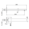 Newform Haka Излив для раковины 22.9см., встраиваемый, с подключением на 1/2”, цвет: PVD brushed gun metal