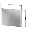 Duravit XViu Зеркало с подсветкой 102x80см, сенсорное управление, цвет: champagne matt