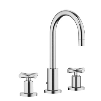Dornbracht Tara Смеситель для раковины, на 3 отв., с донным клапаном, цвет: Хром сатинированный
