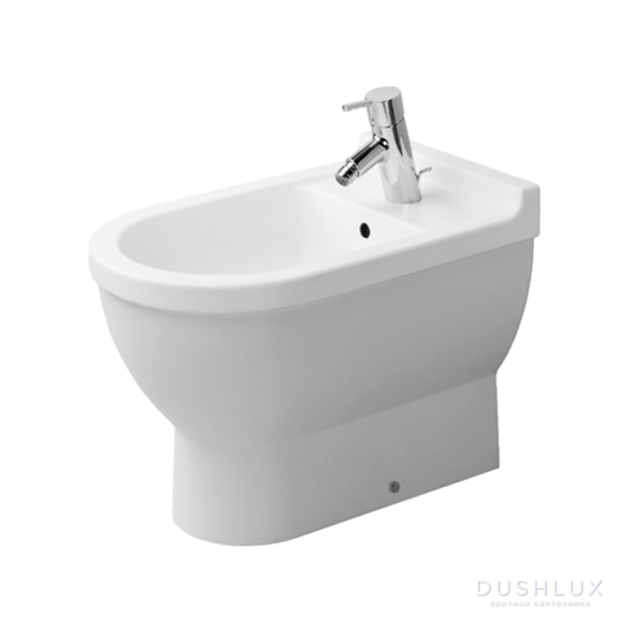 Фото Duravit Starck 3 Биде приставное 56х36см , с 1 отв., покрытие WonderGliss, цвет: белый