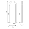 CEA Design FREE IDEAS Излив для раковины 43.3см., поворотный, цвет: нержавеющая сталь