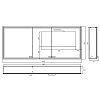 EMCO Prestige2 Зеркальный шкаф 66x161.5см., встраиваемый, LED-подсветка, 3 двери, 4 полки, розетка, с EMCO light system