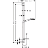 Hansgrohe Raindance Select E Душевой набор: штанга 900mm, ручной душ 120, 3jet (Rain, RainAir, WhirlAir), мыльница, шланг, цвет: хром