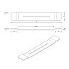Decor Walther Stone WAN Полка для ванны 95x30 см, подвесная, цвет: белый
