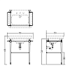 Devon&Devon Etoile Консоль 78х53см, с раковиной на 3 отв,  цвет: никель