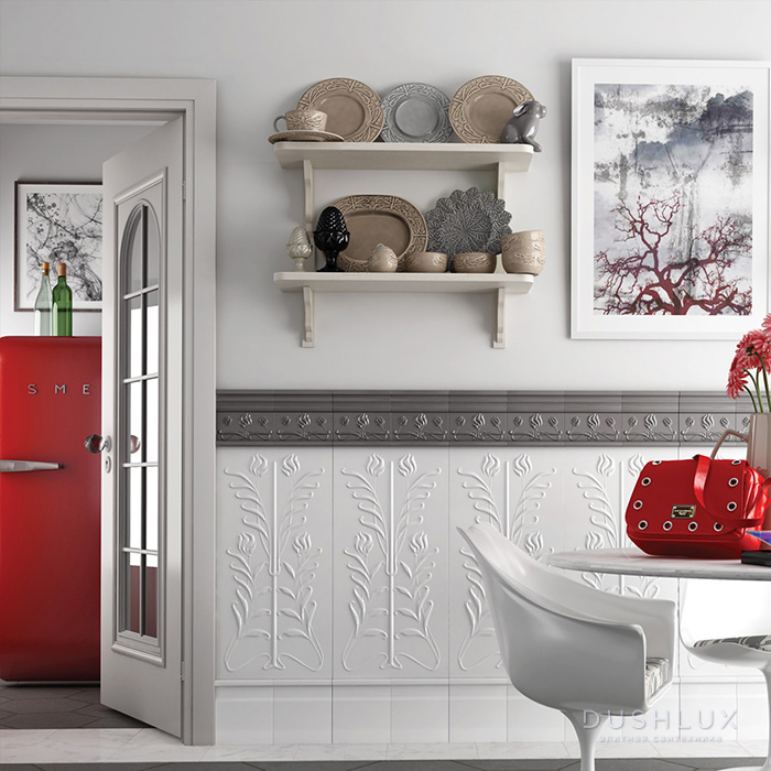 Фото laDiva Giorgia 01 Керамическая плитка 40x80см, настенная, прямоугольная, цвет: panna