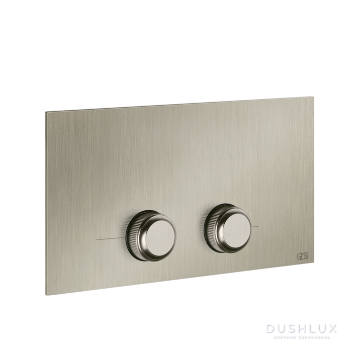 Фото Gessi Venti20 Клавиша смыва для унитаза двойная, для инсталляций Viega, цвет: Finox Brushed Nickel