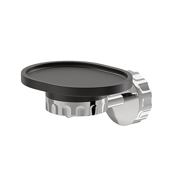 Newform Ionika accessori Мыльница подвесная, черный композит, цвет: хром