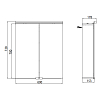 EMCO Pure Зеркальный шкаф 60x72.7см., LED-подсветка, 2 двери, 2 полки, розетка, с нижней подсветкой