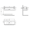 Falper 7.0 Тумба с раковиной 120x45x30см, подвесная, 1 ящик, Cristalplant, цвет: белый