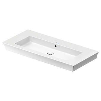 Duravit White Tulip Раковина накладная 105x49см, с переливом, без отв., цвет: белый