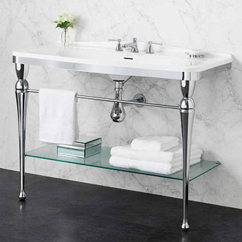 Victoria + Albert Candella 114 Металлическая структура 114х57.9см, с раковиной 3 отв., со стеклянной полкой, цвет: хром