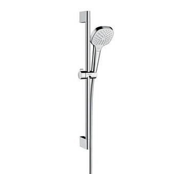 Hansgrohe Croma Select E Vario Душевой набор: штанга 650mm, ручной душ 110, 3jet (Rain, IntenseRain, Turbo Rain), шланг, цвет: белый/хром