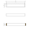 Decor Walther Brick HTE40 Полотенцедержатель 40см, подвесной, цвет: хром