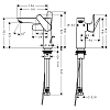 Hansgrohe Talis E Смеситель для раковины 150, на 1 отв, с донным клапаном, излив 141мм, цвет: шлифованная бронза
