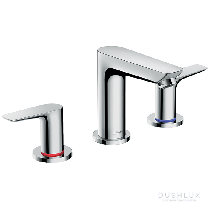 Фото Hansgrohe Talis E Смеситель для раковины 150, на 3 отв, с донным клапаном, излив 112мм, цвет: хром