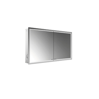EMCO Prestige2 Зеркальный шкаф 66x121.5см., встраиваемый, LED-подсветка, 2 двери, 2 полки, розетка, с EMCO light system