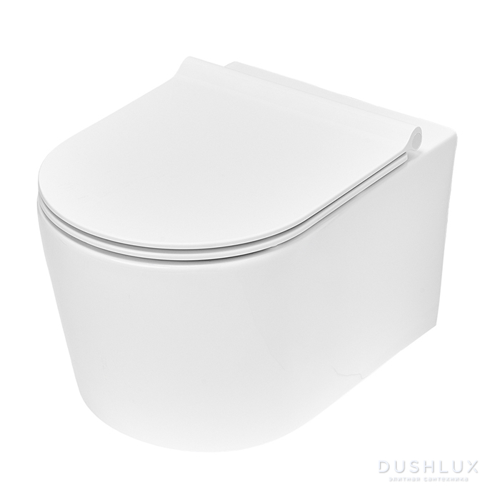 Фото TECEspring Pro Унитаз 53x36см, подвесной, безободковый, смыв Tornado flush, сиденье Slim микролифт, цвет: белый глянцевый