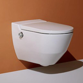Laufen Cleanet Navia Унитаз-биде подвесной 58x37x38см, безободковый в комплекте с съемным сиденьем с микролифтом, цвет: белый