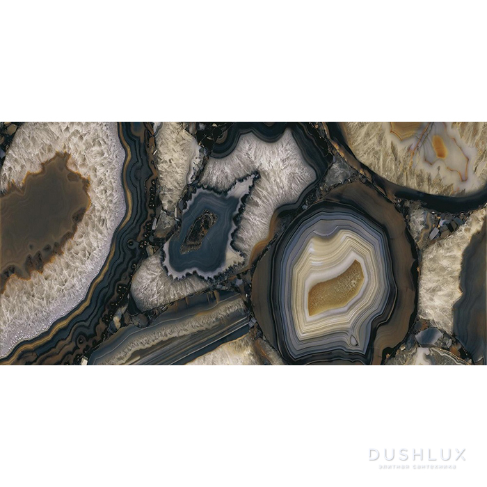 Фото Level Marmi Керамогранит 324х162x1,2см., универсальный, цвет: stuoiato book match "b" agate black lappato