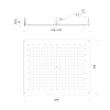 BOSSINI PARIS-RECTANGULAR Верхний душ 470 x 370 мм, FLAT, цвет: хром