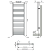 Neoinox Rondo Полотенцесушитель 120x60см, водяной для ГВС, цвет: хром