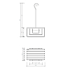 Decor Walther DW 226 Корзина универсальная 18.5x12.5x35см для душа, подвесная, цвет: хром