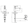 Gessi Venti20 Смеситель для раковины, на 1 отв., с донным клапаном, цвет: Warm Bronze Br. PVD