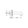 Grohe BauClassic, Излив для ванны, цвет: хром