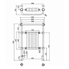 Burlington Classic Полотенцесушитель Trafalgar 64,2x95x24см 558 watts, цвет: хром