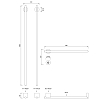 CEA Design EQUILIBRIO Полотенцесушитель электрический, 2 трубки 106см, 1 трубка 58см, кнопка включения в комплекте, цвет: PVD черный сатинированный