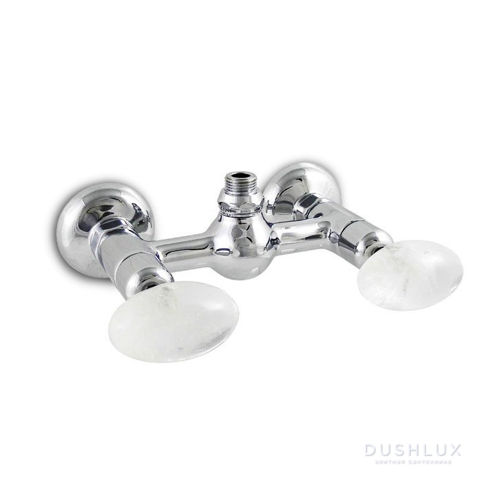 Фото Nicolazzi Cristallo Di Rocca Смеситель для душа с 2мя ручками, вывод сверху 1/2, цвет: хром