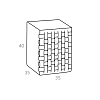ADJ Пуф, 35x35xH40 см., цвет: черный/серый