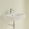 Villeroy&Boch O.novo раковина 55x46x17.5см., 1 отв., подвесная, с переливом, цвет: альпийский белый