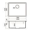 Omoikiri Tedori 54-U Кухонная мойка 55x20x42см.,встраиваемая, цвет: espresso