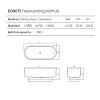 Dea Design Shadow Ванна 170x72xh56см, отдельностоящая, цвет: белый