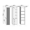 Burgbad Yso Шкаф подвесной зеркальный 32x43x176 см, цвет: белый матовый