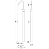 CEA Design GRADI Смеситель для раковины 116см., напольный, прогрессивный, с поворотным изливом, цвет: нержавеющая сталь