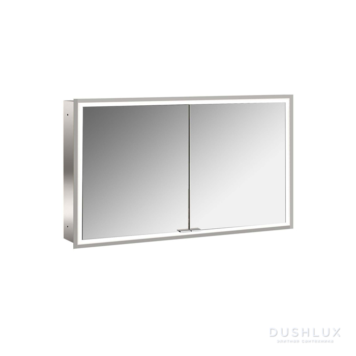 Фото Emco Prime Зеркальный шкаф 120см., с подсветкой LED Facelift встраив. модель, 2-дверки, IP 20 задняя панель цвет белый