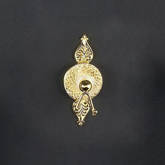 Cristal et Bronze Palmette cristal Крючок двойной, подвесной монтаж, цвет: золото