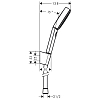 Hansgrohe Pulsify Душевой набор с держателем 105 3jet Relaxation, шланг 160 см. цвет матовый черный