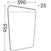 BurgBad Badu Зеркало 59x95.5x2.5см с lED подсветкой, каркас аллюминий, цвет: корица