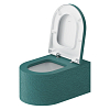 Duravit Millio Унитаз 37x57 см, подвесной, декор "Pattern", крепление в компл., цвет: аквамарин матовый