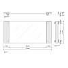 Decor Walther Classic Tab 37 Лоток универсальный 37x17см, прозрачное стекло, цвет: золото