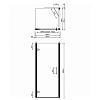 Burlington Britton Дверь на петлях 90x80см., с боковым экраном, цвет: хром
