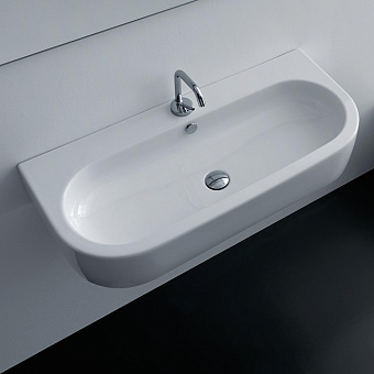 Kerasan Flo Раковина 90x42 см, 1 от., цвет: белый