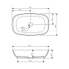 Dea Design Раковина 60x36x14см., накладная, без отв., цвет: brown copper