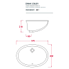 Artceram WASHBASINS DIANA Раковина 57х40 см, без отв., встраиваемая снизу, цвет: белый