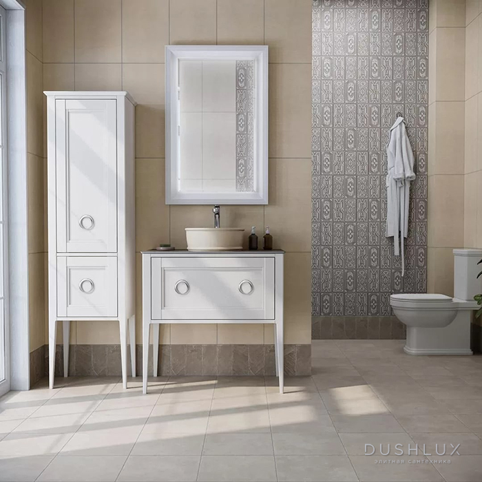 Фото Kerama Marazzi Plaza Classic Пенал напольный 45x175см, цвет: белый матовый