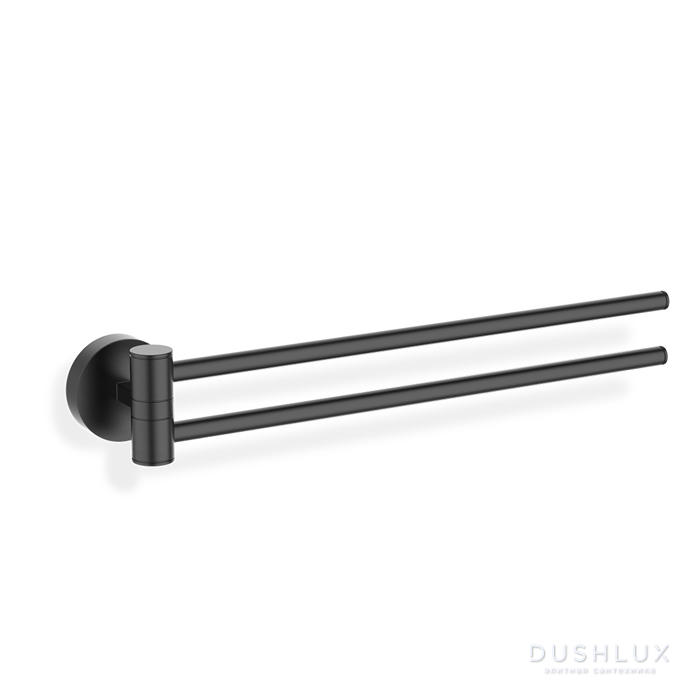 Фото Decor Walther Basic HTH2 Полотенцедержатель двойной 40см, поворотный , подвесной, цвет: черный матовый